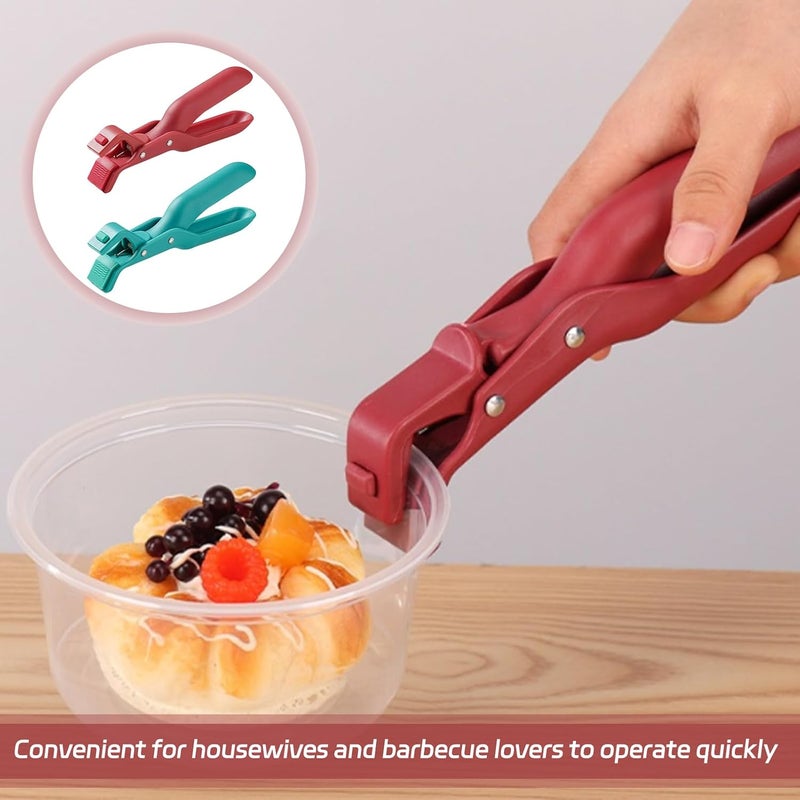 hinbkenla 2 Pcs Multi-Function Anti-Scald Bowl Clip,Hot Plate Gripper,Silicone Anti Hot Plate Holder,Anti Scald Bowl Holder Clip,Plate Gripper,Bowl Holder For Air Fryer, Food Steamer, Oven, Microwave - Image 4